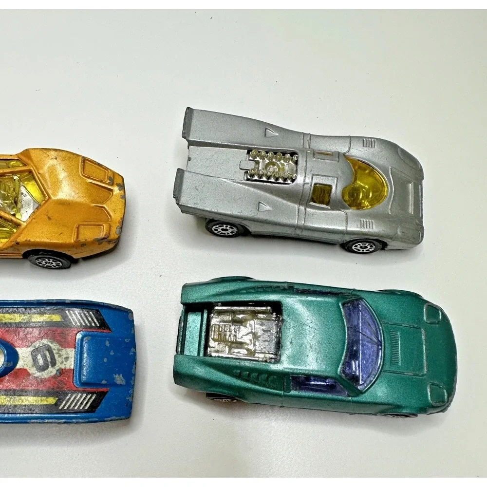 Vtg Corsi Juniors Growlers Can Am Racer Marco XP Yellow Porsche Ford GT Car Set